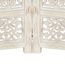 Load image into Gallery viewer, vidaXL Hand carved 4-Panel Room Divider White 160x165 cm Solid Mango Wood - MiniDM Store
