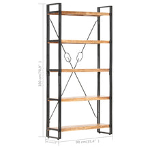 Load image into Gallery viewer, vidaXL 5-Tier Bookcase 90x30x180 cm Solid Acacia Wood - MiniDM Store
