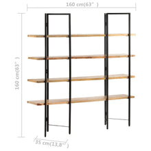 Load image into Gallery viewer, vidaXL 4-Tier Bookcase 160x35x160 cm Solid Mango Wood - MiniDM Store
