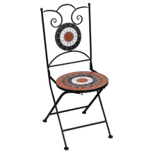 Load image into Gallery viewer, vidaXL 3 Piece Mosaic Bistro Set Ceramic Tile Terracotta and White - MiniDM Store
