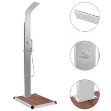 Load image into Gallery viewer, vidaXL Outdoor Shower with Tray WPC Stainless Steel - MiniDM Store
