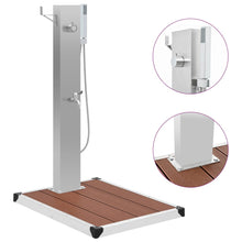 Load image into Gallery viewer, vidaXL Outdoor Shower with Tray WPC Stainless Steel - MiniDM Store
