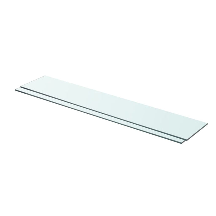 vidaXL Shelves 2 pcs Panel Glass Clear 80x15 cm - MiniDM Store