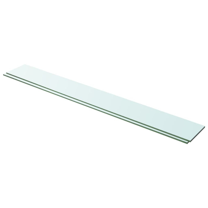vidaXL Shelves 2 pcs Panel Glass Clear 100x12 cm - MiniDM Store