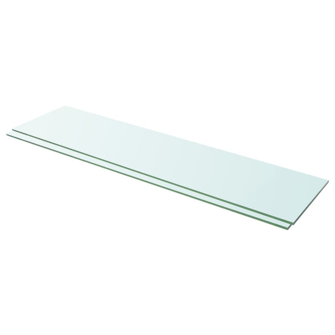 vidaXL Shelves 2 pcs Panel Glass Clear 100x25 cm - MiniDM Store