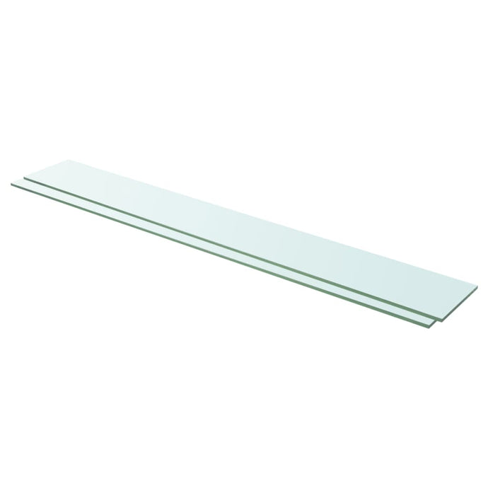 vidaXL Shelves 2 pcs Panel Glass Clear 110x15 cm - MiniDM Store