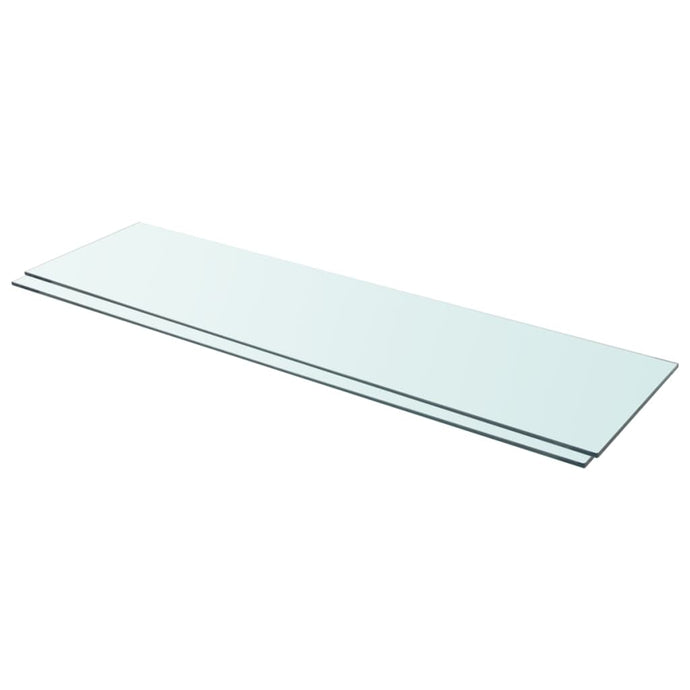 vidaXL Shelves 2 pcs Panel Glass Clear 110x30 cm - MiniDM Store