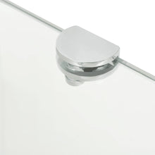 Load image into Gallery viewer, vidaXL Corner Shelves 2 pcs with Chrome Supports Glass Clear 35x35 cm - MiniDM Store
