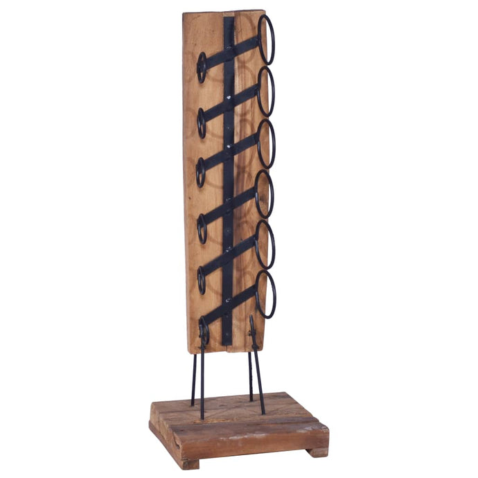 vidaXL Wine Rack for 6 Bottles 35x35x100 cm Solid Teak Wood - MiniDM Store