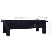 Load image into Gallery viewer, vidaXL Coffee Table Light Black Coffee 100x50x30 cm Solid Mahogany Wood - MiniDM Store
