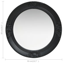 Load image into Gallery viewer, vidaXL Wall Mirror Baroque Style 50 cm Black - MiniDM Store
