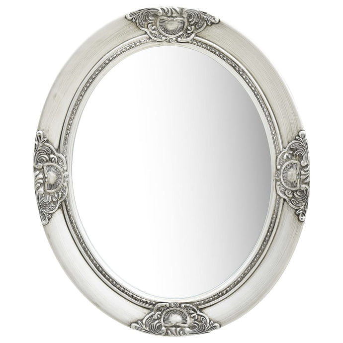 vidaXL Wall Mirror Baroque Style 50x60 cm Silver - MiniDM Store