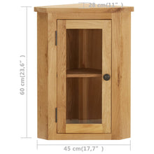Load image into Gallery viewer, vidaXL Wall-mounted Corner Cabinet 45x28x60 cm Solid Oak Wood - MiniDM Store
