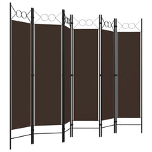 Load image into Gallery viewer, vidaXL 6-Panel Room Divider Brown 240x180 cm - MiniDM Store
