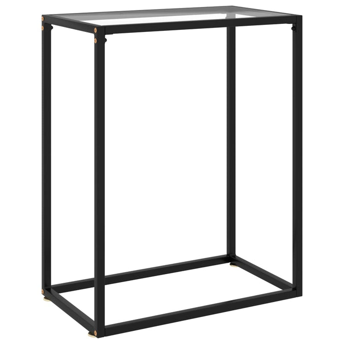 vidaXL Console Table Transparent 60x35x75 cm Tempered Glass - MiniDM Store
