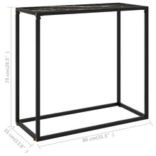 Load image into Gallery viewer, vidaXL Console Table Black 80x35x75 cm Tempered Glass - MiniDM Store
