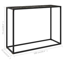 Load image into Gallery viewer, vidaXL Console Table Black 100x35x75 cm Tempered Glass - MiniDM Store
