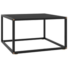 Load image into Gallery viewer, 322872 vidaXL Coffee Table Black with Black Glass 60x60x35 cm - MiniDM Store
