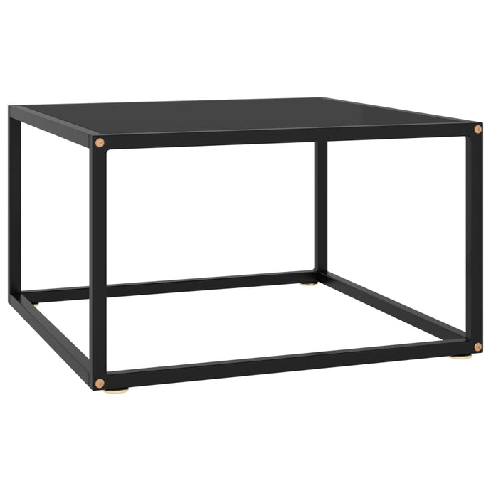 322872 vidaXL Coffee Table Black with Black Glass 60x60x35 cm - MiniDM Store