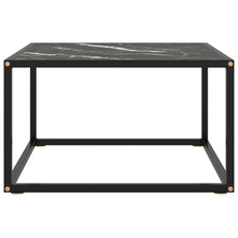 Load image into Gallery viewer, 322874 vidaXL Coffee Table Black with Black Marble Glass 60x60x35 cm - MiniDM Store
