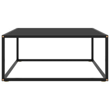 Load image into Gallery viewer, 322876 vidaXL Coffee Table Black with Black Glass 80x80x35 cm - MiniDM Store
