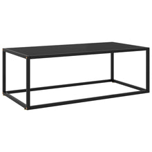 Load image into Gallery viewer, 322880 vidaXL Coffee Table Black with Black Glass 100x50x35 cm - MiniDM Store
