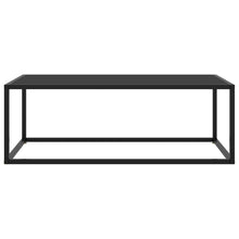Load image into Gallery viewer, 322880 vidaXL Coffee Table Black with Black Glass 100x50x35 cm - MiniDM Store

