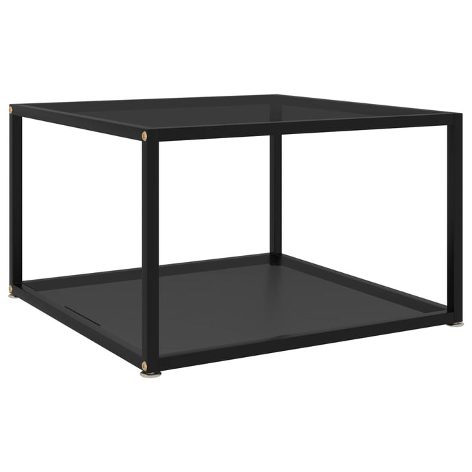 322888 vidaXL Coffee Table Black 60x60x35 cm Tempered Glass - MiniDM Store