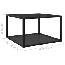 Load image into Gallery viewer, 322888 vidaXL Coffee Table Black 60x60x35 cm Tempered Glass - MiniDM Store
