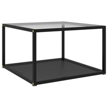Load image into Gallery viewer, 322891 vidaXL Coffee Table Transparent and Black 60x60x35 cm Tempered Glass - MiniDM Store
