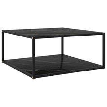Load image into Gallery viewer, 322895 vidaXL Coffee Table Black 80x80x35 cm Tempered Glass - MiniDM Store
