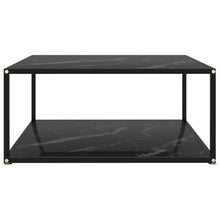 Load image into Gallery viewer, 322895 vidaXL Coffee Table Black 80x80x35 cm Tempered Glass - MiniDM Store
