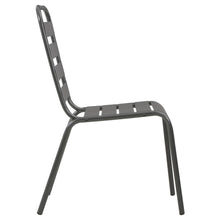 Load image into Gallery viewer, vidaXL Outdoor Chairs 4 pcs Slatted Design Steel Dark Grey - MiniDM Store
