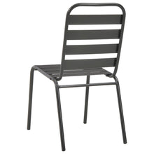 Load image into Gallery viewer, vidaXL Outdoor Chairs 4 pcs Slatted Design Steel Dark Grey - MiniDM Store
