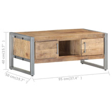 Load image into Gallery viewer, vidaXL Coffee Table 95x50x40 cm Rough Mango Wood - MiniDM Store
