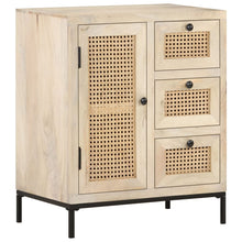 Load image into Gallery viewer, vidaXL Sideboard 60x35x70 cm Solid Mango Wood and Natural Cane - MiniDM Store

