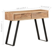 Load image into Gallery viewer, vidaXL Console Table 100x35x76 cm Solid Acacia Wood with Live Edges - MiniDM Store
