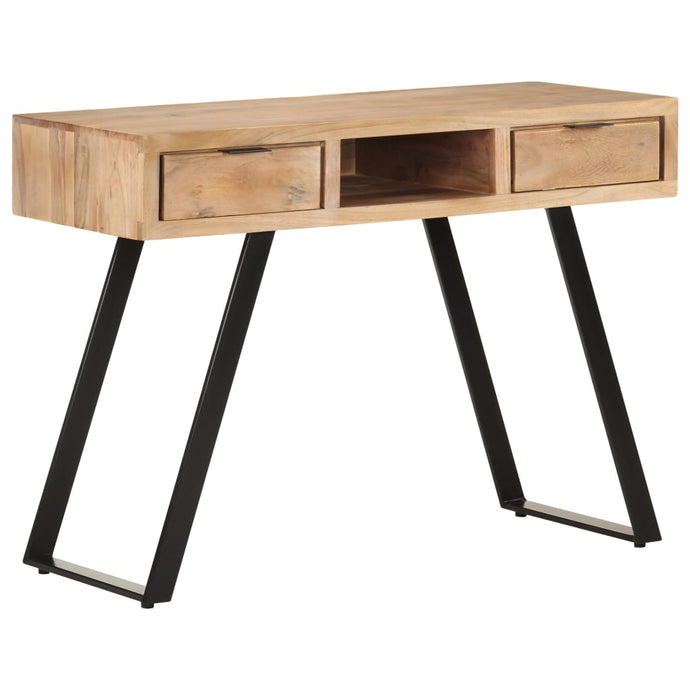 vidaXL Desk 110x50x75 cm Solid Acacia Wood with Live Edges - MiniDM Store