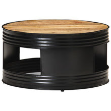Load image into Gallery viewer, vidaXL Coffee Table Black 68x68x36 cm Solid Rough Mango Wood - MiniDM Store
