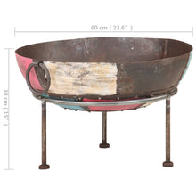 Load image into Gallery viewer, vidaXL Colourful Rustic Fire Pit Ø 60 cm Iron - MiniDM Store
