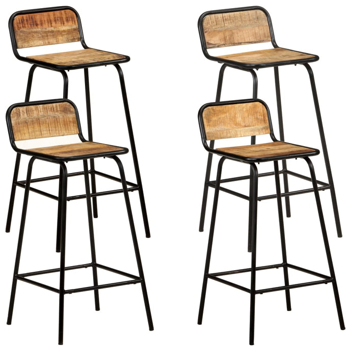 vidaXL Bar Chairs 4 pcs Solid Mango Wood - MiniDM Store