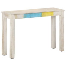 Load image into Gallery viewer, vidaXL Console Table White 115x35x77 cm Rough Mango Wood - MiniDM Store
