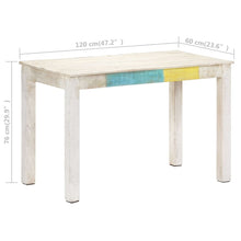 Load image into Gallery viewer, vidaXL Dining Table White 120x60x76 cm Solid Mango Wood - MiniDM Store
