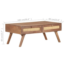 Load image into Gallery viewer, 323599 vidaXL Coffee Table 100x60x40 cm Solid Mango Wood - MiniDM Store
