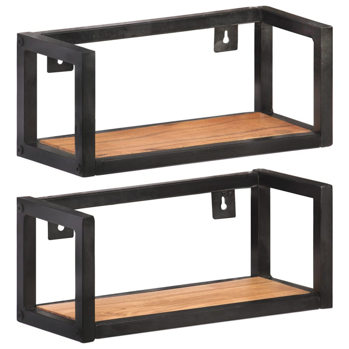 vidaXL Wall Shelves 2 pcs 40 cm Solid Acacia Wood - MiniDM Store