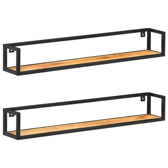 vidaXL Wall Shelves 2 pcs 120 cm Solid Acacia Wood - MiniDM Store