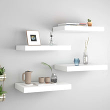 Load image into Gallery viewer, vidaXL Floating Wall Shelves 4 pcs White 40x23x3.8 cm MDF - MiniDM Store

