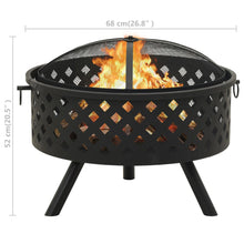 Load image into Gallery viewer, vidaXL Fire Pit with Poker 68 cm XXL Steel - MiniDM Store
