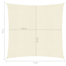 Load image into Gallery viewer, Sunshade Sail 160 g/m² Cream 7x7 m HDPE

