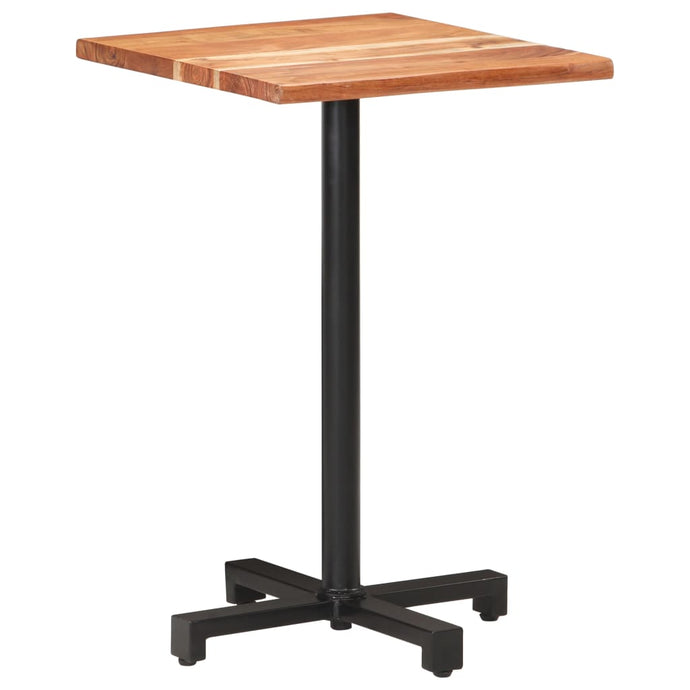 vidaXL Bistro Table with Live Edges 50x50x75 cm Solid Acacia Wood - MiniDM Store